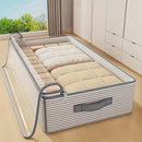 Large Capacity Clothes Storage Bag Heavy Duty Non-woven Organizer Box Clear Window for Comforters Blankets Bedding Under Bed